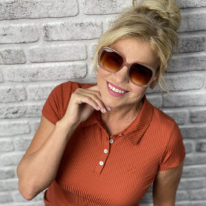 Chiberta Scarlett Polo Roestbruin - Afbeelding 2