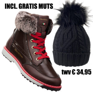 Duca del Cosma Sofia Winterlaarzen Brown + Gratis Muts